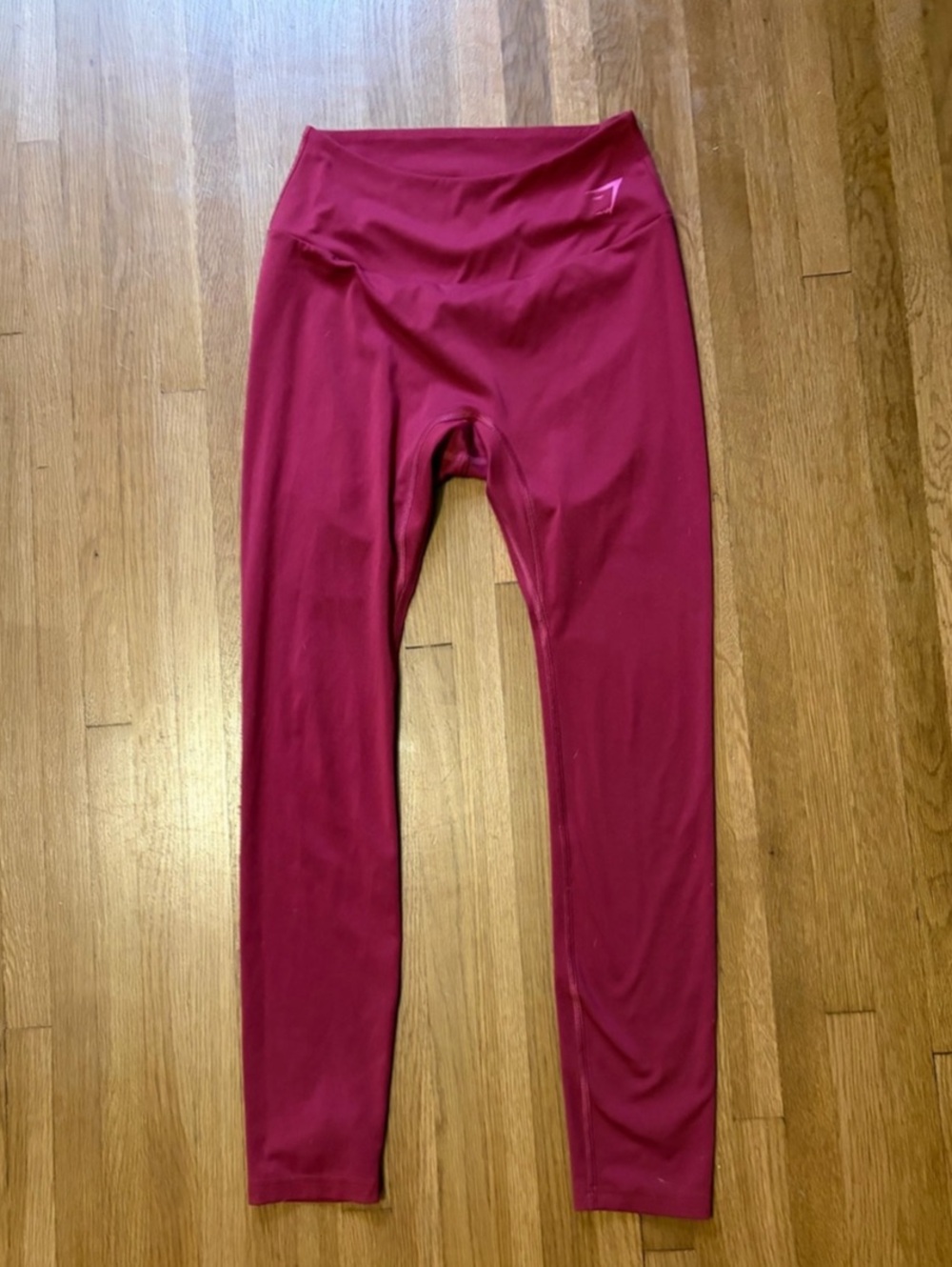 Gymshark Fraction Athletic Burgundy Leggings Size Medium